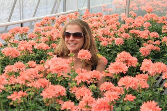 No meio das flores no Longwood Gardens, na Pennsylvania - Estados Unidos (foto do Oscar, do mauoscar.com)